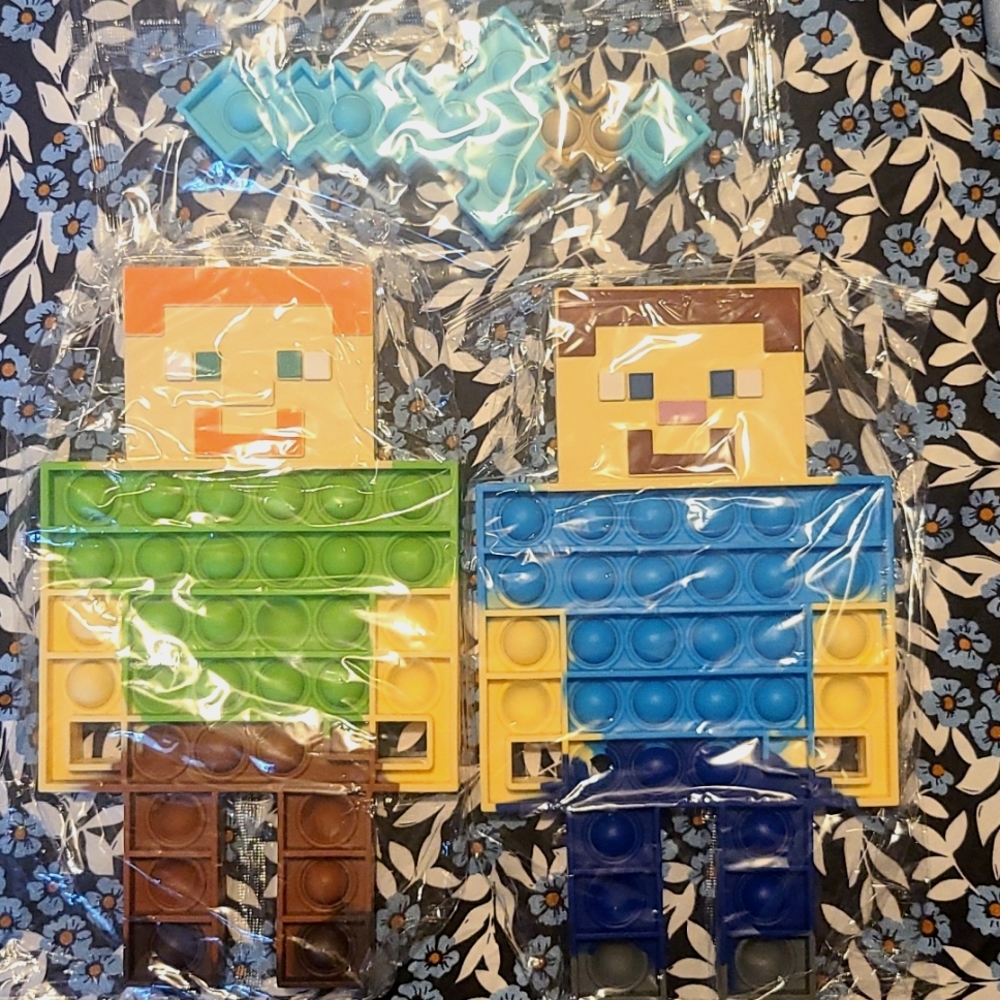 Minecraft Popit Fidget Toy Bundle
